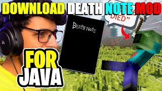 How to download Minecraft But I have a Death Note  Download Death Note Mod In Minecraft  Live Insa [upl. by Elrae517]