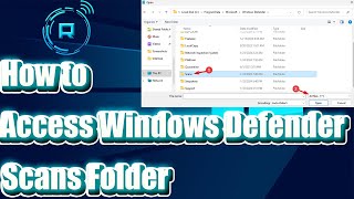 How to Access it Windows Defender Scans Folder [upl. by Andi103]