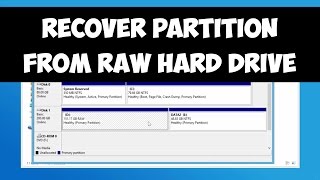 Recover partition from RAW hard drive [upl. by Ecirahs]