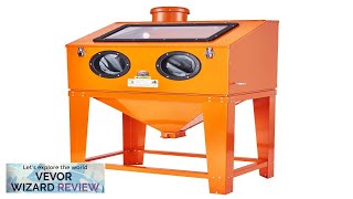 VEVOR 90 Gallon Sandblasting Cabinet with 18 Gallon Dust Collection System 40120PSI Review [upl. by Uaerraj]