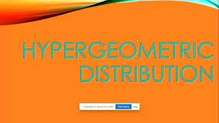 Hypergeometric distribution mean and variance degree 1 year sem 2 [upl. by Nnayd]