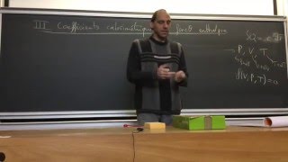 Cours de thermodynamique n°6  Etienne Parizot  CPEI  Univ Paris Diderot [upl. by Nerag]