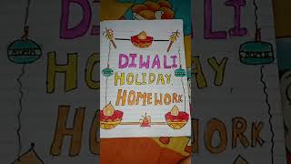 Diwali holiday homework page decoration ideasPart 3 newsong song bollywood music 🪔📒📓 [upl. by Milo]