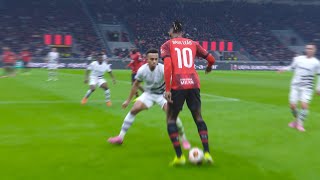 Rafael Leao Dominating Rennes in Europa League  4K ULTRA HD [upl. by Dniren963]