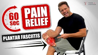 Relieve Plantar Fasciitis Pain In Just 60 Seconds AT HOME [upl. by Nylitak]