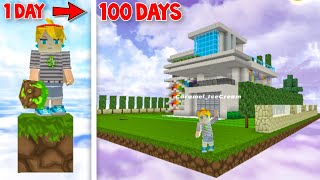 100 Days ONE BLOCK Challenge in Skyblock Blockman Go [upl. by Ettevy313]