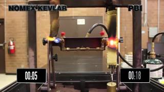 PBI vs NomexKevlar  Dynamic Flame Test [upl. by Pengelly]