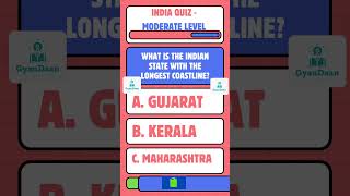 GK Quiz On India Moderate Level GK Quiz [upl. by Doerrer]