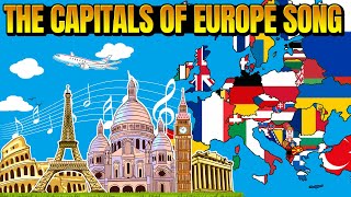 The Capitals of Europe Song with animated map [upl. by Kcirdnekel]