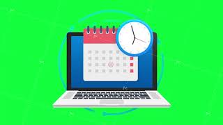 Calendar and clock icon Wall calendar Important schedule appointment date Motion graphics [upl. by Eylrahc]