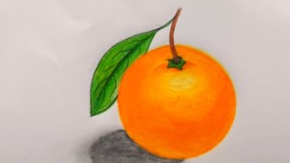 How to draw a beautiful orange step by step easy drawing [upl. by Niknar]