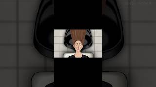 Head lice and Dandruff removal  Scalp treatment animation  animation asmrvideo [upl. by Ambrosine475]