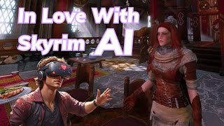 Skyrim VR 2024 Showcase  In Love with Mantella AI  AI Driven NPCs [upl. by Kerek420]