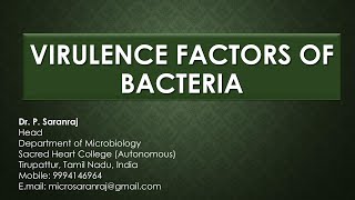 Virulence Factors of Bacteria [upl. by Jos]