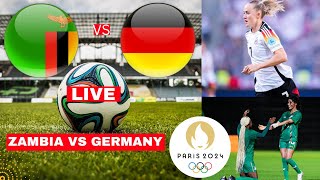 Zambia vs Germany Women Live Stream Olympic Games 2024 Football Match Score Today Highlights Direct [upl. by Sabec]