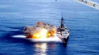 US Navy FirePower  Battleships Fires with main guns [upl. by Hobey]