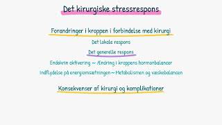 Kirurgi Det kirurgiske stressrespons [upl. by Bianka]