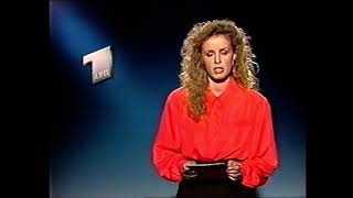 Tafel quotSpielfilmquot  Ansage Programmansage ARD Dorothee Dregger  Tafel Videotext Untertitel 1991 [upl. by Russ869]