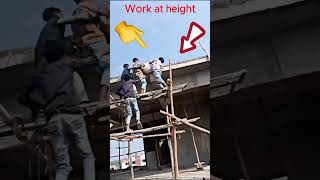 🎃🧐👈🛑😱🤦‍♂️❌ Height Hazards The Dangers of Poor Scaffold Setup short shortsfeed fall [upl. by Accebber]