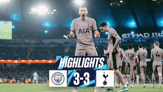 MAN CITY 33 TOTTENHAM HOTSPUR  PREMIER LEAGUE HIGHLIGHTS  INCREDIBLE LATE DRAMA AT THE ETIHAD [upl. by Marlea]