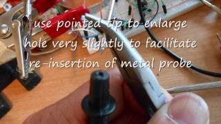 How to reattach a broken multimeter probe wire [upl. by Amalburga387]