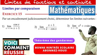 Limites par comparaison Théorème des gendarmescalcul de limites [upl. by Godred]