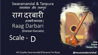 Raag Darbari Darbari Kanada Swarmandal amp Tanpura D scaleराग दरबारी दरबारी कान्हड़ा in D scale [upl. by Genie]