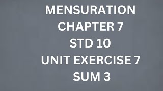 10 std maths unit exercise 7 sum 3 [upl. by Frydman]