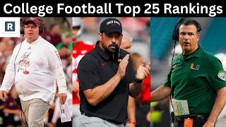 Week 7 Top 25 College Football Rankings  College Football Playoff Tiers [upl. by Syned]