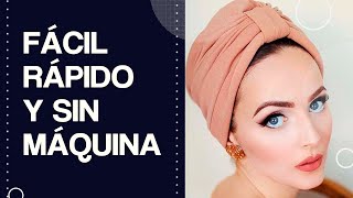 Como Hacer Un Turbante para la cabeza SIN MÁQUINA  HOW TO MAKE A TURBAN  fazer touca turbante DIY [upl. by Enirual]