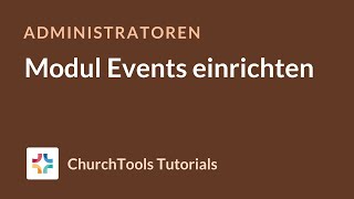 Modul Events einrichten [upl. by Ellehcyt758]