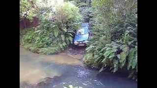 First River Crossing in Nissan Mistral 4WD [upl. by Ydnir]