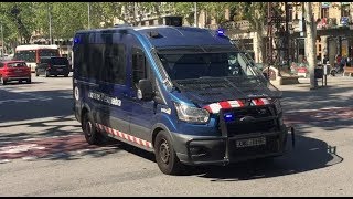 Mossos dEsquadra Unidad ARRO a un servicio urgente  Barcelona Police Regional Support Unit [upl. by Helsa]