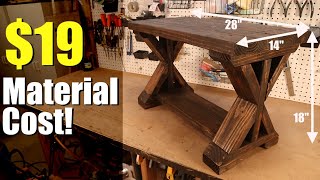 Small Woodworking Project to Build and Sell  Rustic Garden Bench woodworking [upl. by Merritt]