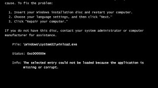 How to Fix quot0xc000000e Windows Failed to Startquot boot error [upl. by Osugi835]