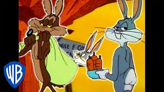 Looney Tunes  Wile E Coyote Genius vs Bugs Bunny  Classic Cartoon Compilation  WB Kids [upl. by Laefar223]