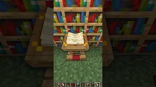 SECRET Book Entrance in Minecraft shorts [upl. by Auqinimod]