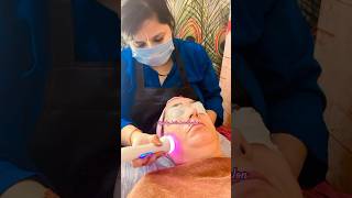 Face glowing facial treatmentshortsytytshotspinkyhairbeautysalontrendingfacialshortvideo [upl. by Eilak]