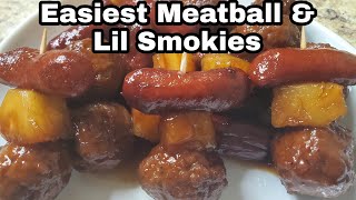 Easiest Meatballs amp Lil Smokies appetizer [upl. by Neelia]