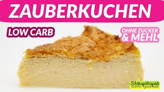 Zauberkuchen ohne Zucker  ein wahrhaft magischer Low Carb Kuchen I Low Carb Magic Cake Rezept [upl. by Erde]