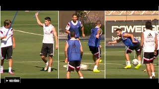 Cristiano Ronaldo Vacila a Coentrao Taconazo de Ramos caño de Di María entrenamiento del Madrid [upl. by Skrap]