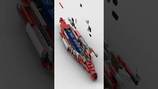 Battleship Bismarck ⚓ Satisfying Building Animation shorts [upl. by Inaleon]