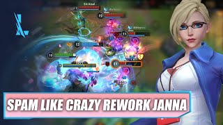 Spam Like Crazy Rework Janna  Wild Rift [upl. by Conn125]