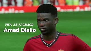 Amad Diallo FaceMod for FIFA 23  FREE  FIFA 23 Mod [upl. by Anez374]