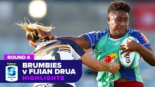 Brumbies v Fijian Drua Highlights  Round 4  Super Rugby Womens 2024 [upl. by Nayrb16]