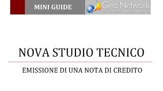 NOVA Studio Tecnico  Emissione di una nota di credito [upl. by Oiragelo]