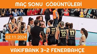 Maç Sonu Görüntüleri Vakıfbank 32 Fenerbahçe Medicana 02112024 [upl. by Nyllij632]