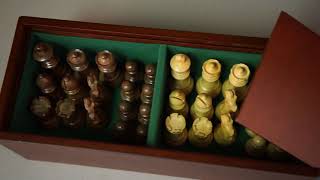 The House of Staunton Mahogany SlideTop Chess Box [upl. by Phelgon553]