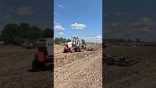 Case tractor 2290 disking the field 🚜 Pinckneyville Illinois Tractor Show shorts [upl. by Aytnahs]