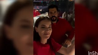 Burak Özçivit and Fahriye Evcen VİDEO [upl. by Wilkins]